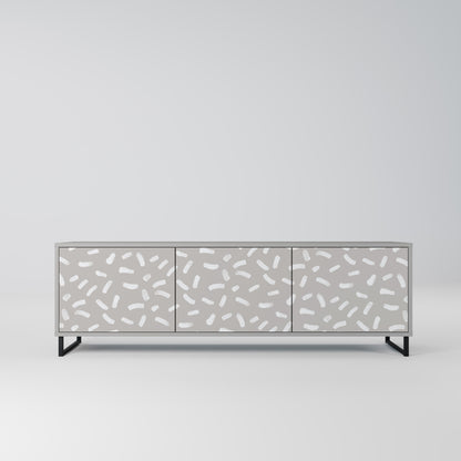 PASSING SECONDS 3-Door TV Stand in Grey Finish