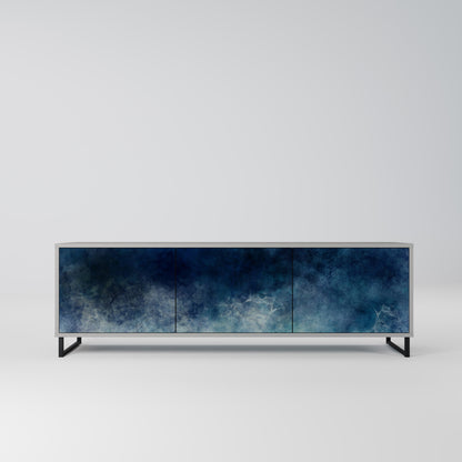 CELESTIAL FALL 3-Door TV Stand in Grey Finish