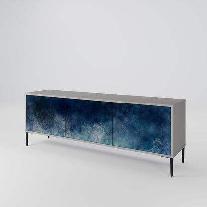 CELESTIAL FALL 3-Door TV Stand in Grey Finish