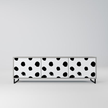 SLIPPING MINUTES 3-Door TV Stand in Grey Finish