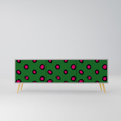FUNKY SPOTS 3-Door TV Stand in Grey Finish