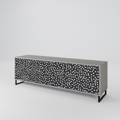 BLINDING LIGHTS 3-Door TV Stand in Grey Finish