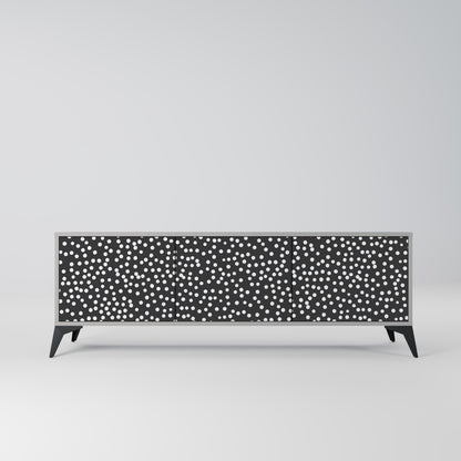 BLINDING LIGHTS 3-Door TV Stand in Grey Finish