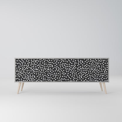 BLINDING LIGHTS 3-Door TV Stand in Grey Finish