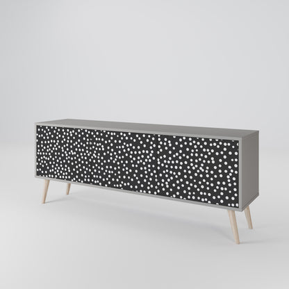 BLINDING LIGHTS 3-Door TV Stand in Grey Finish
