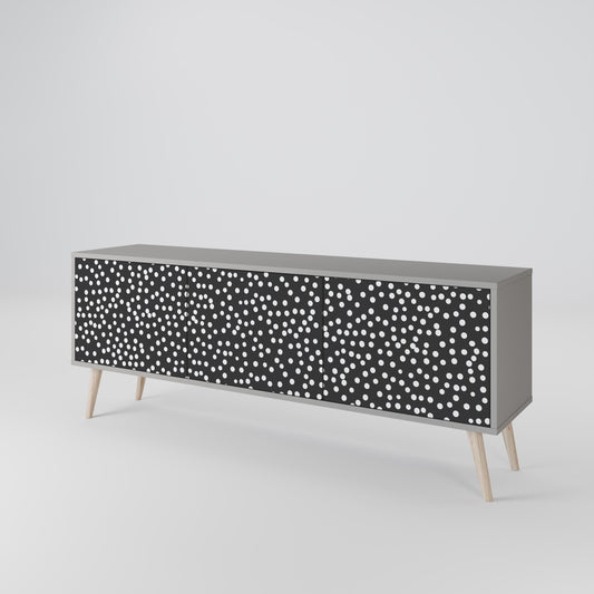 BLINDING LIGHTS 3-Door TV Stand in Grey Finish