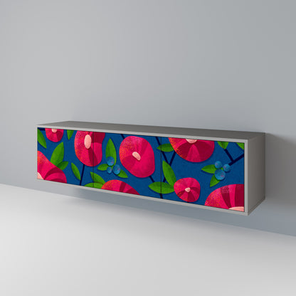 SPRING THOUGHTS 3-Door TV Stand in Grey Finish