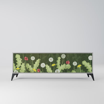 Mobile TV DANDELION AMUSE a 3 ante in finitura grigia