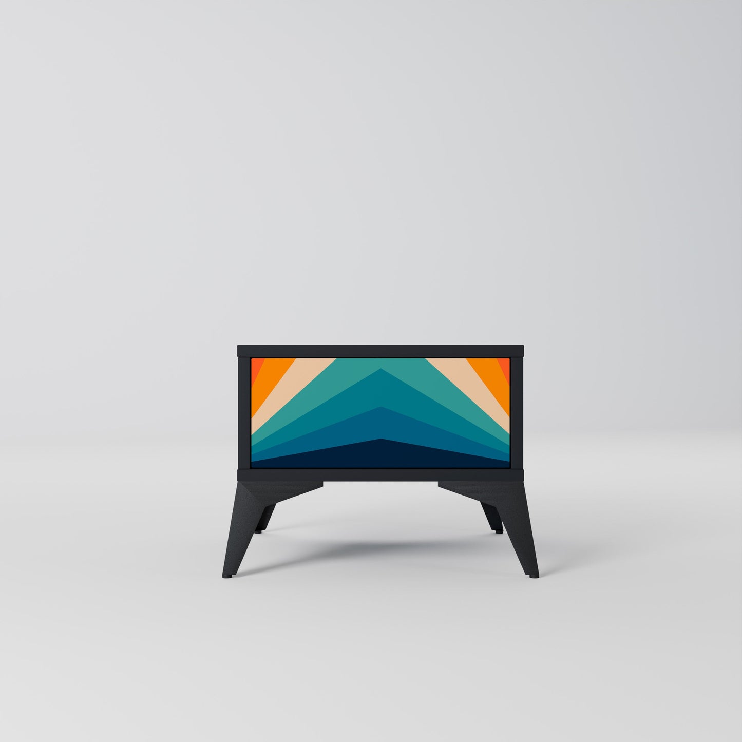 PRISM CONCUSSION Nightstand in Black Finish