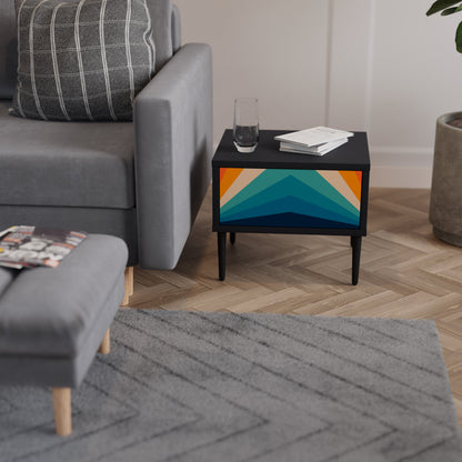 PRISM CONCUSSION Nightstand in Black Finish