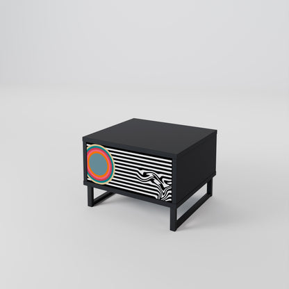 SPECTRA SHOWCASE Nightstand in Black Finish