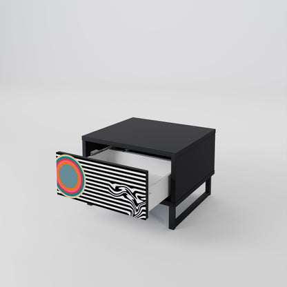 SPECTRA SHOWCASE Nightstand in Black Finish