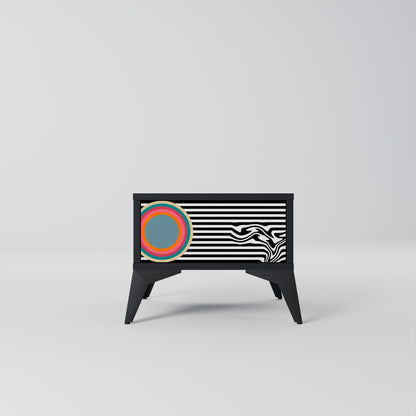SPECTRA SHOWCASE Nightstand in Black Finish