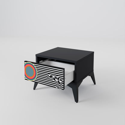 SPECTRA SHOWCASE Nightstand in Black Finish