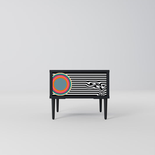 SPECTRA SHOWCASE Nightstand in Black Finish