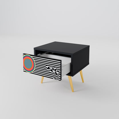 SPECTRA SHOWCASE Nightstand in Black Finish