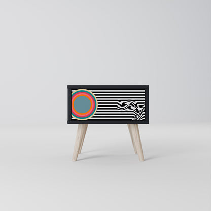 SPECTRA SHOWCASE Nightstand in Black Finish