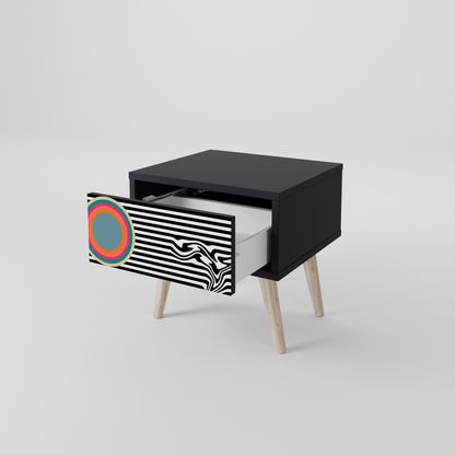 SPECTRA SHOWCASE Nightstand in Black Finish
