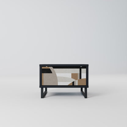 DELICATE MEMENTO Nightstand in Black Finish