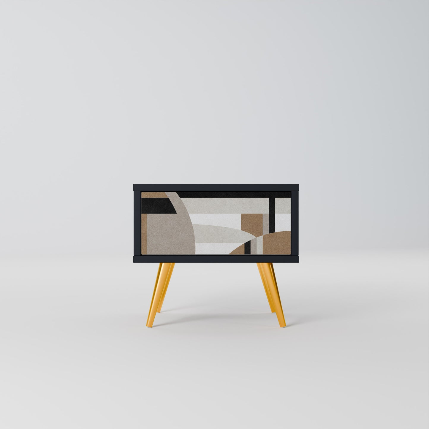 DELICATE MEMENTO Nightstand in Black Finish