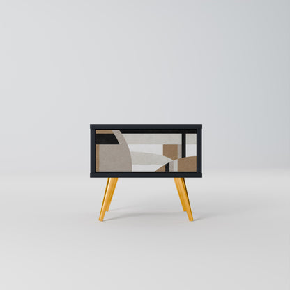 DELICATE MEMENTO Nightstand in Black Finish