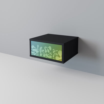 IRREGULAR BLUE Nightstand in Black Finish