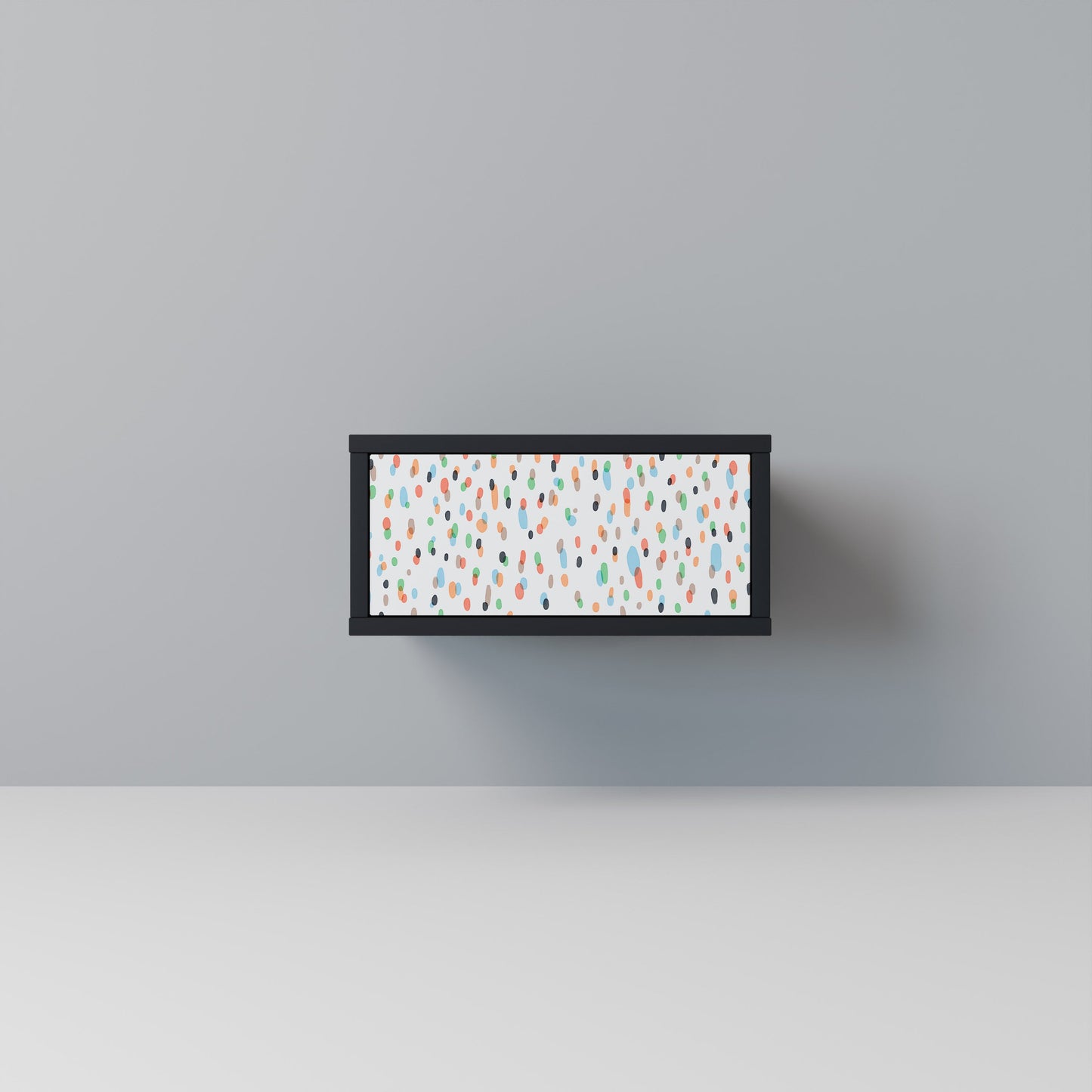 ENERGETIC SPOTS Nightstand in Black Finish