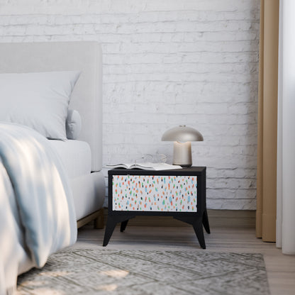 ENERGETIC SPOTS Nightstand in Black Finish