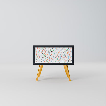 ENERGETIC SPOTS Nightstand in Black Finish