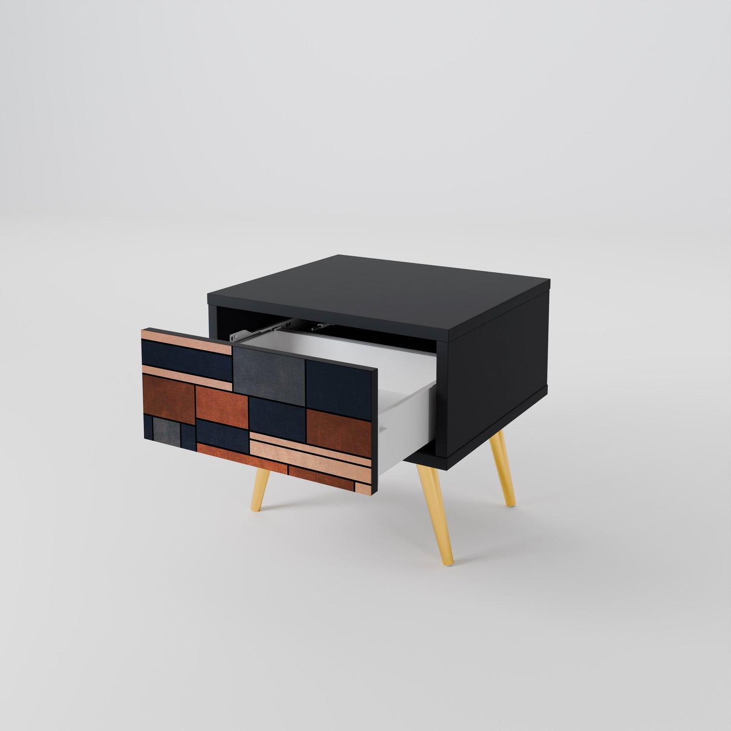 INTREPID FORMATION Nightstand in Black Finish