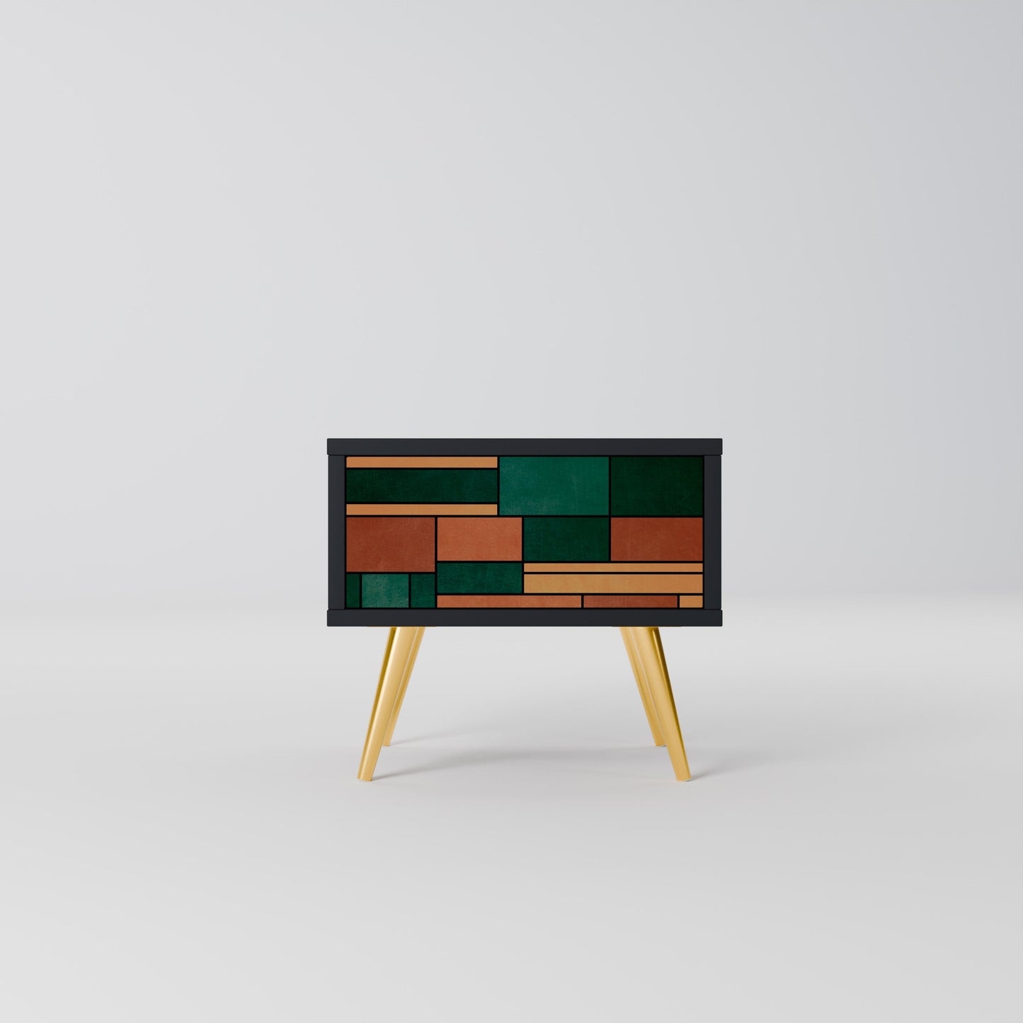 EARTHY FIGURES Nightstand in Black Finish