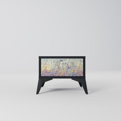 MOSAIC OF COLORS Nightstand in Black Finish
