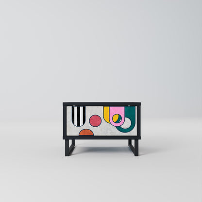 COOL STORY Nightstand in Black Finish