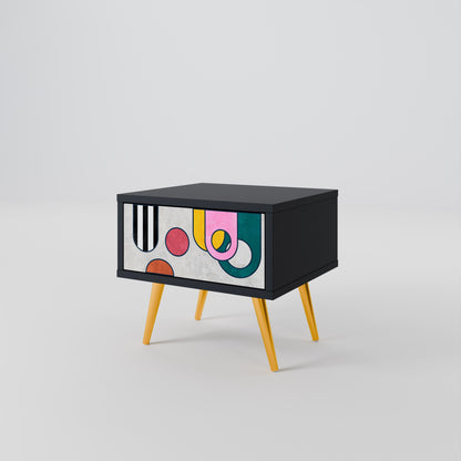COOL STORY Nightstand in Black Finish
