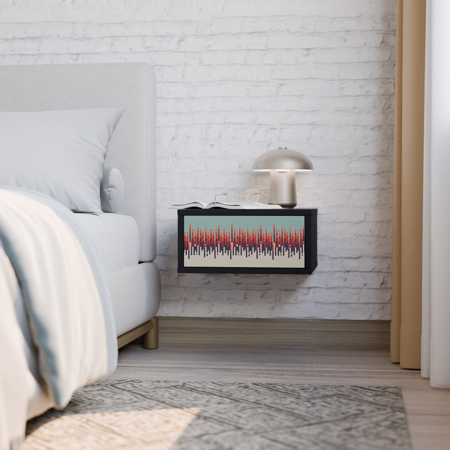 CHROMA CONTOURS Nightstand in Black Finish