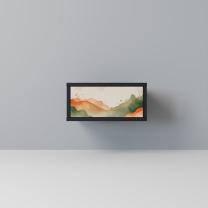 Comodino WATERCOLOUR PEAKS in finitura nera