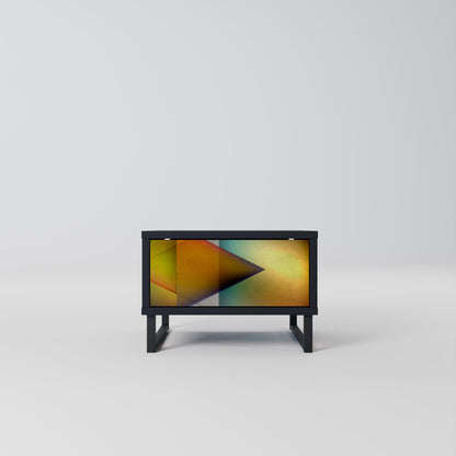 PIERCING SHARPNESS Nightstand in Black Finish