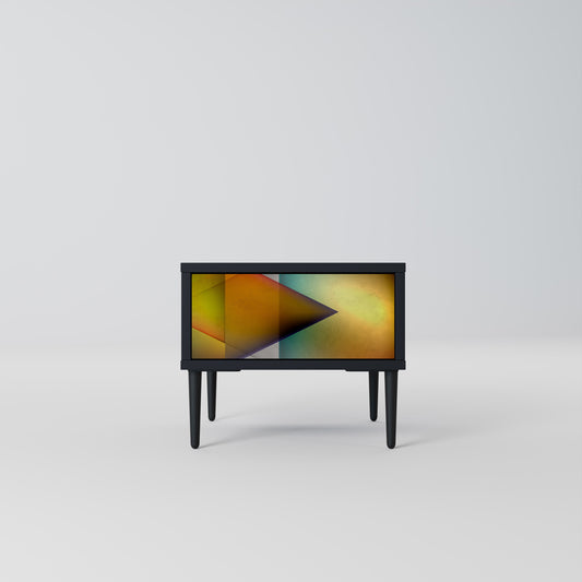 PIERCING SHARPNESS Nightstand in Black Finish