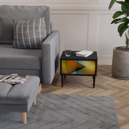 PIERCING SHARPNESS Nightstand in Black Finish