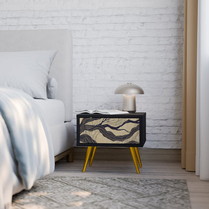 UNIFIED FRAGMENTS Nightstand in Black Finish