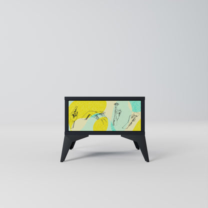 BODY LANGUAGE Nightstand in Black Finish