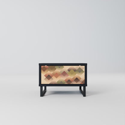 GEOMETRIC FUSION Nightstand in Black Finish