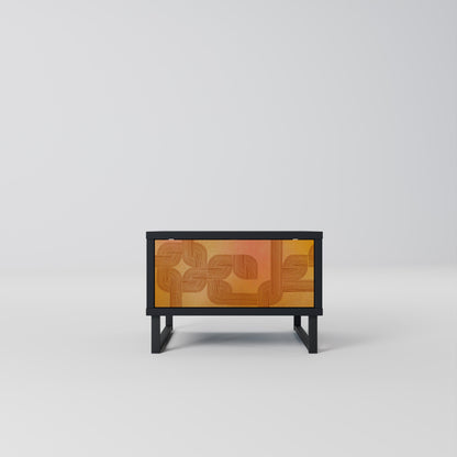 STRENGTHENING RELATION Nightstand in Black Finish