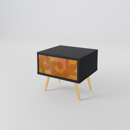 STRENGTHENING RELATION Nightstand in Black Finish