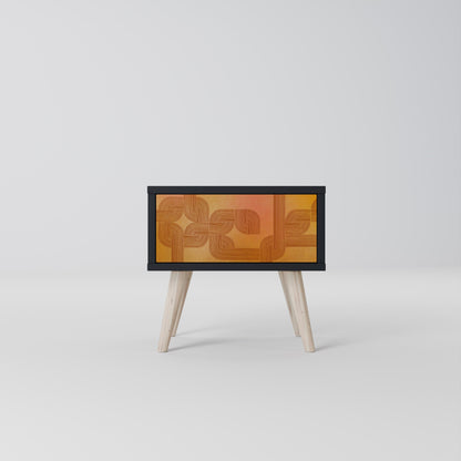 STRENGTHENING RELATION Nightstand in Black Finish