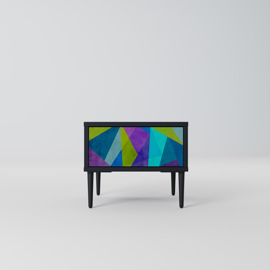 COLD SHOWCASE Nightstand in Black Finish