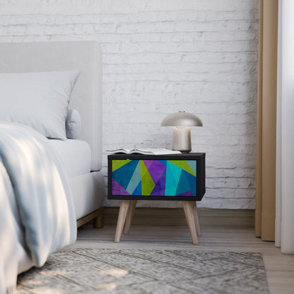 COLD SHOWCASE Nightstand in Black Finish