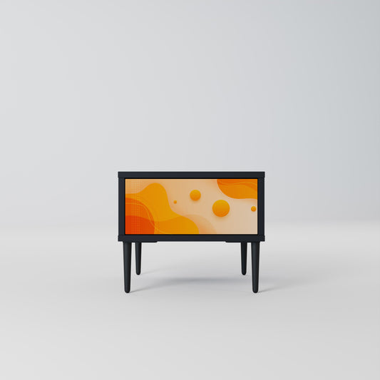 Comodino ORANGE ARRANGEMENT in finitura nera
