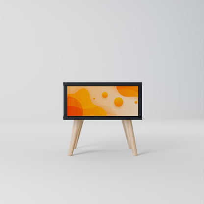 Comodino ORANGE ARRANGEMENT in finitura nera