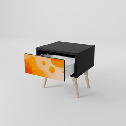 Comodino ORANGE ARRANGEMENT in finitura nera